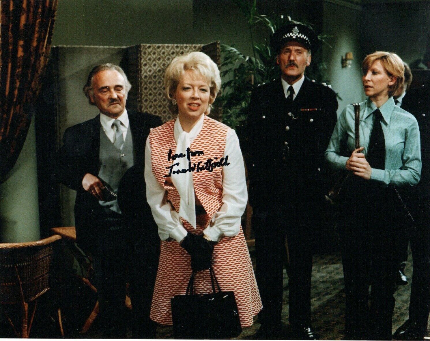 June Whitfield Signed 10 by 8 inches Genuine Signature Photo Poster painting