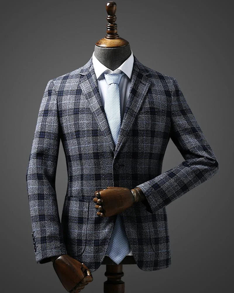 Men's Casual Thin Cotton and Linen Elegant Blazer
