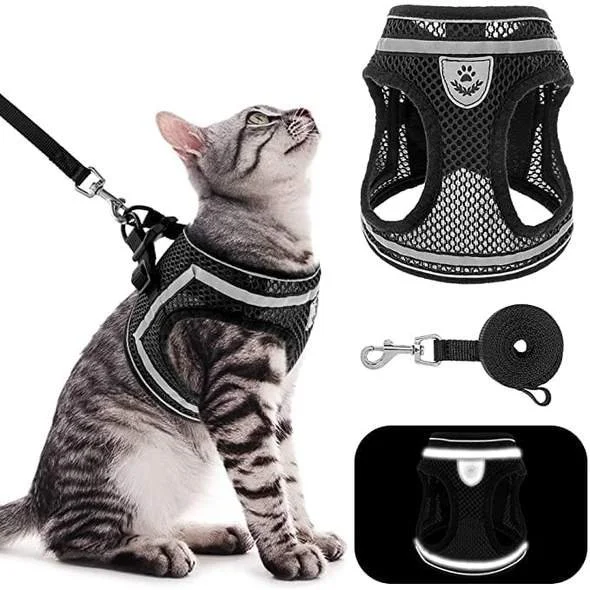 Reflective Cat & Kitten Harness And Leash Set