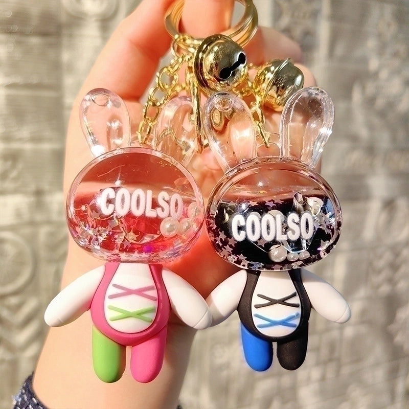 Cute Rabbit Letter Arylic Unisex Keychain