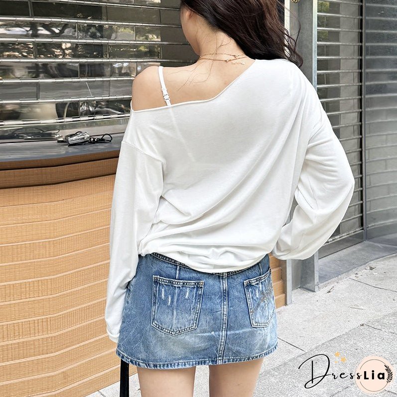 Women's Summer Fashion Printed Loose Long Sleeves Blouses