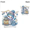(US Local)Snowman Print DIY Desktop Diamond Art Kits for Home Office Desktop Decor