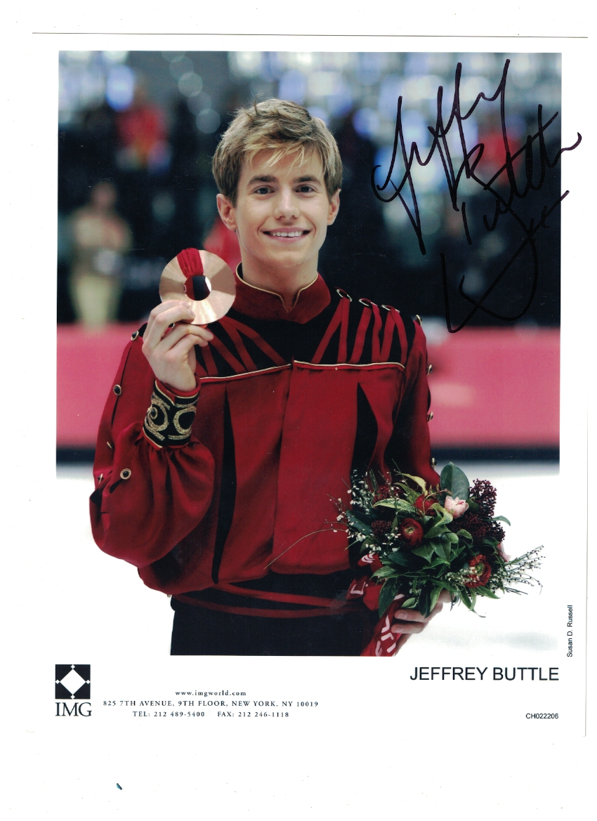 Jeffrey Buttle Canada Olympic Figure Skating Signed 8x10 Photo Poster painting W/Our COA A