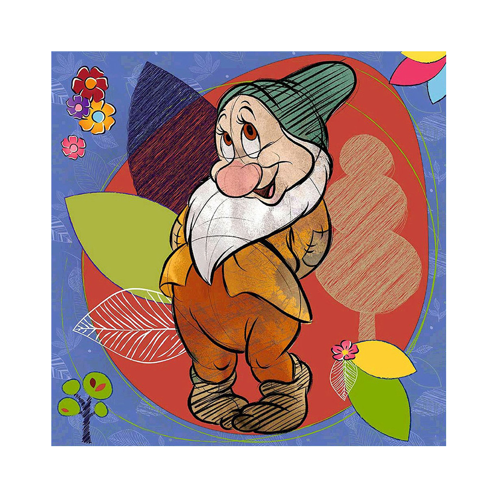 

30*30CM - Round Drill Diamond Painting - Cute Dwarf, 501 Original