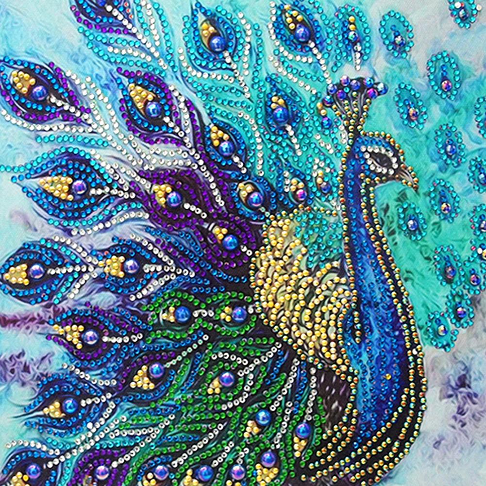 

Peafowl - Special Shaped Diamond Painting - 30*30CM, 501 Original