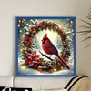 Christmas Wreath With Cardinals-11CT Stamped Cross Stitch 45*45cm/17.72*17.72in tapestrymarket