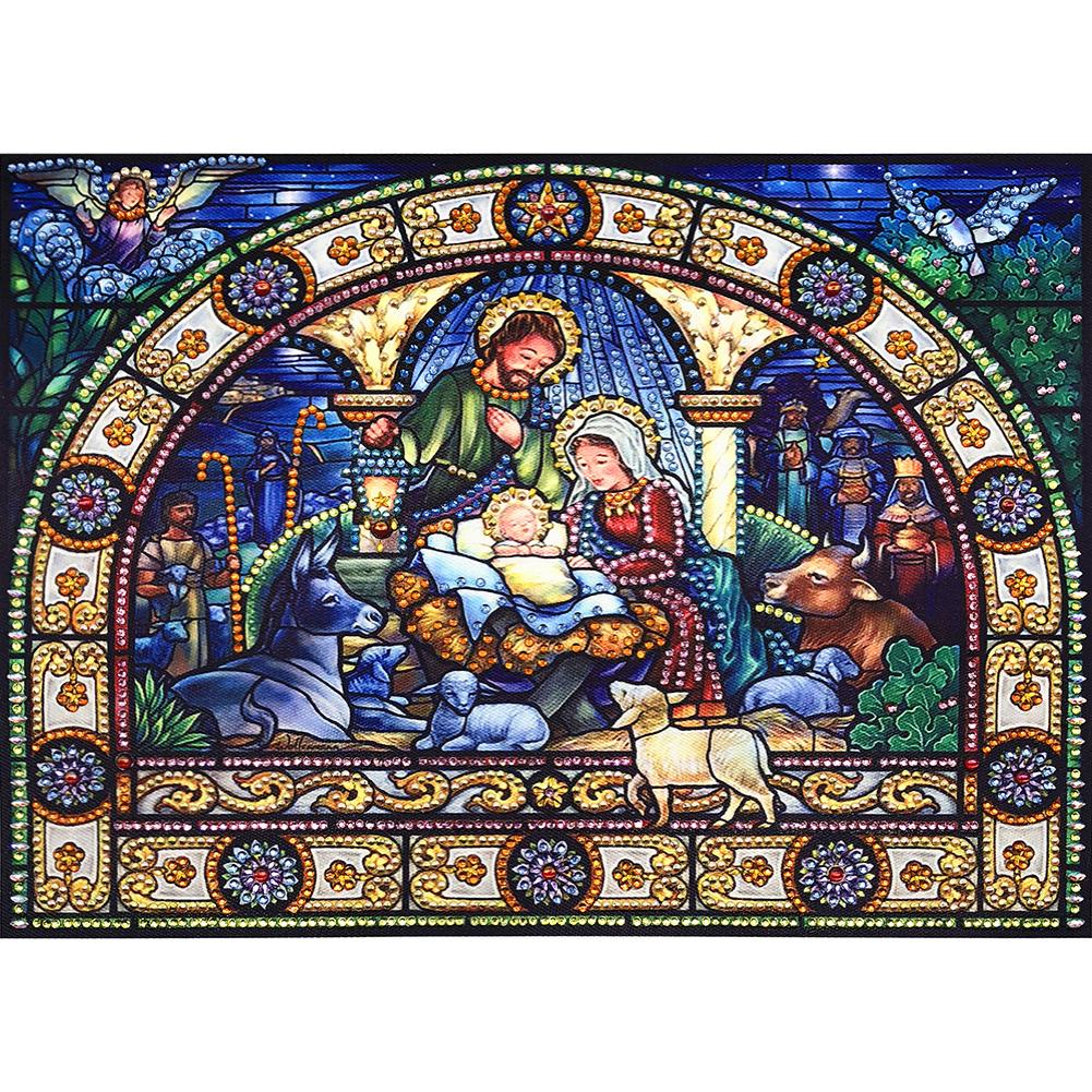 Religion 40X30Cm(Canvas) Special Shaped Drill Diamond Painting gbfke