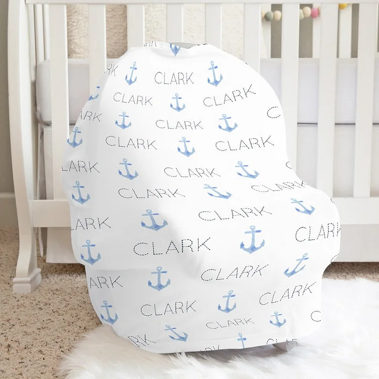 Personalized Nautical Car Seat Canopy| Canopyl54