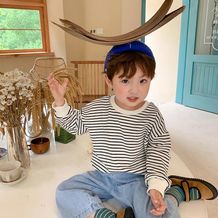 Toddler Striped Leisure Sweatshirt/Dress