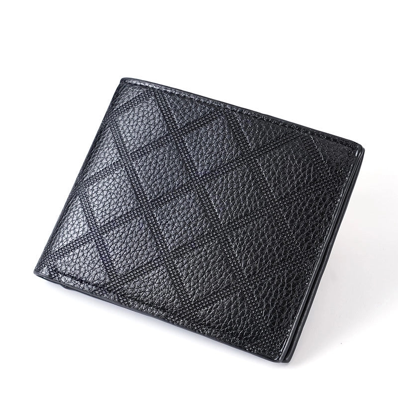Men’s Solid Color Pu Leather Open Small Wallets