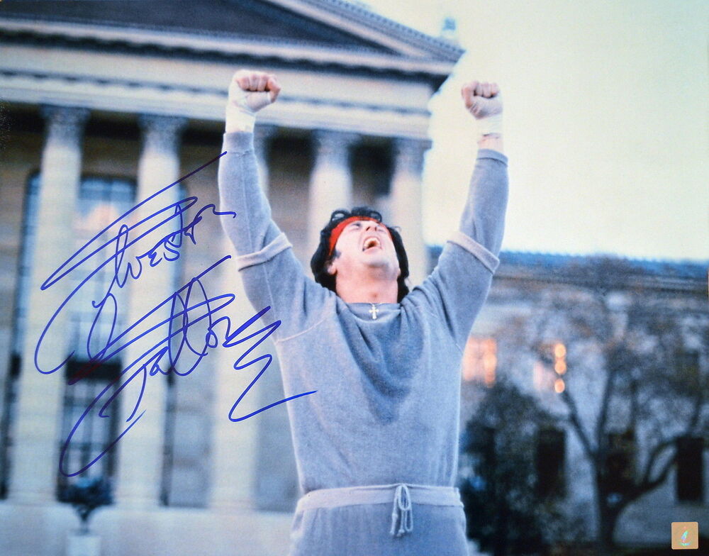 Sylvester Stallone Rocky Balboa Autographed 16x20 Photo Poster painting MUSEUM STEPS ASI Proof