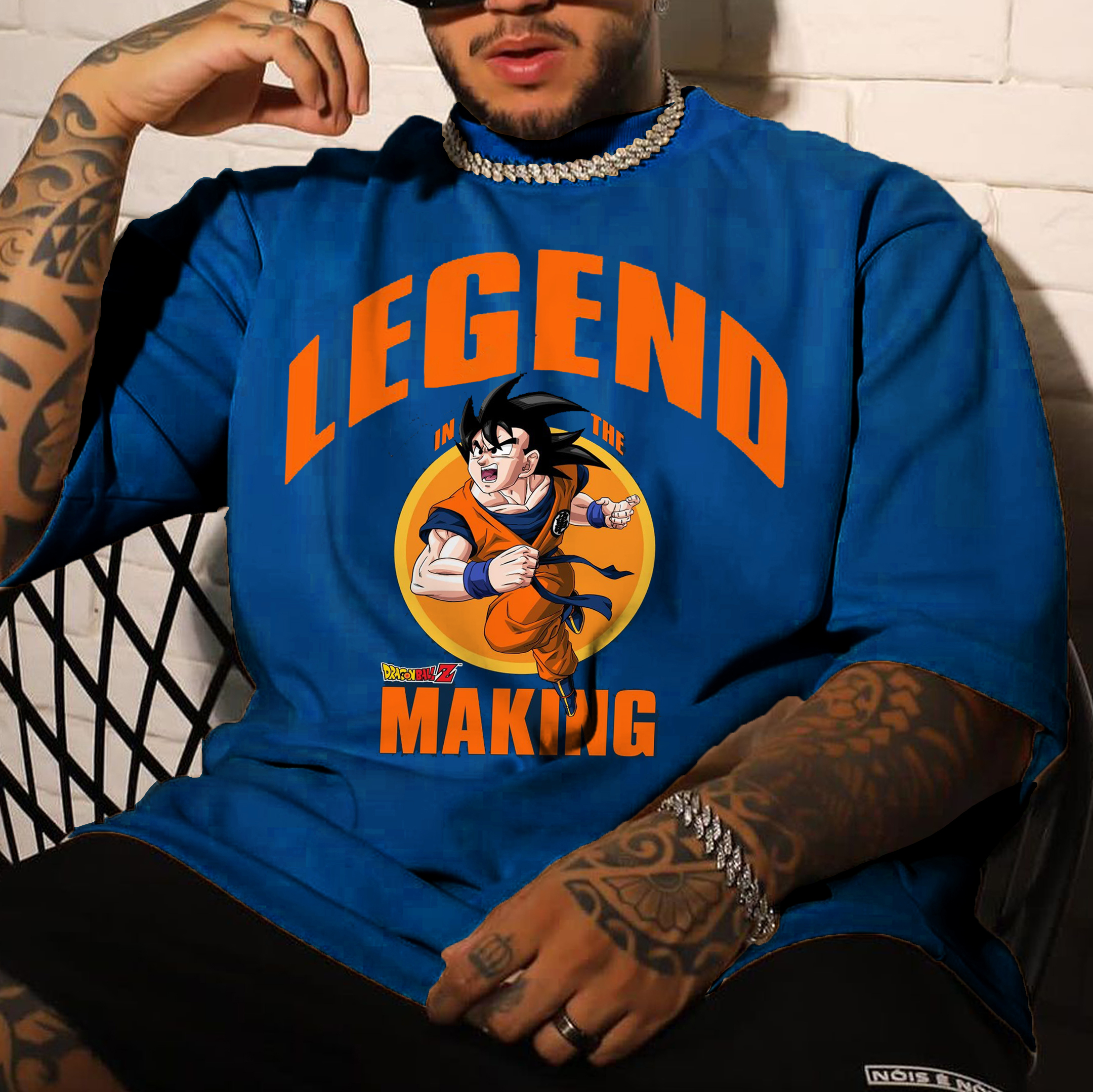 Unisex Vintage DBZ Guku Anime Print T-shirt