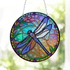 Diamond Painting Stained Glass Dragonfly Pendant