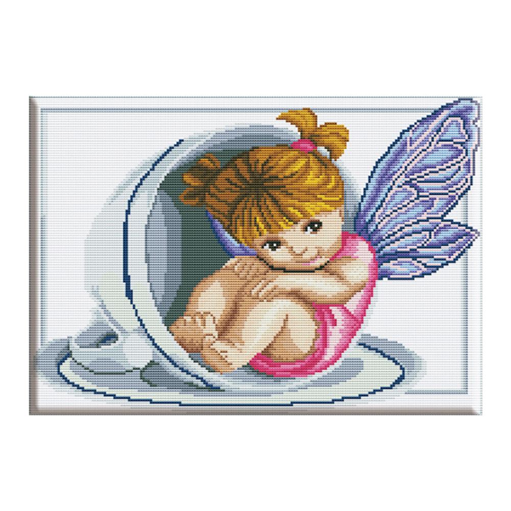 

angel - 14CT Stamped Cross Stitch - 40*30cm, 501 Original