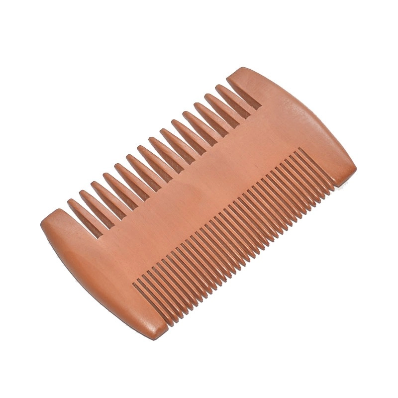 Beard Comb Pear Wood Grate Comb Wide Tooth Men’s Beard Comb Super Dense Tooth Peach Wood Comb Household