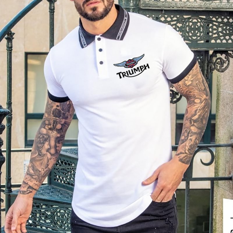 Motorcycle Casual Short-sleeved Polo Shirt