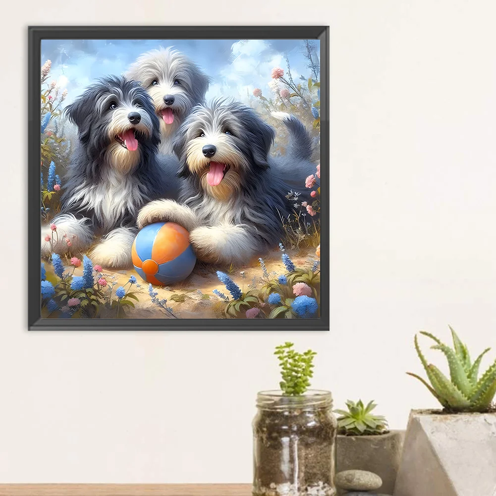 Diamond Painting - Full Round Drill - Dog(Canvas|30*30cm)