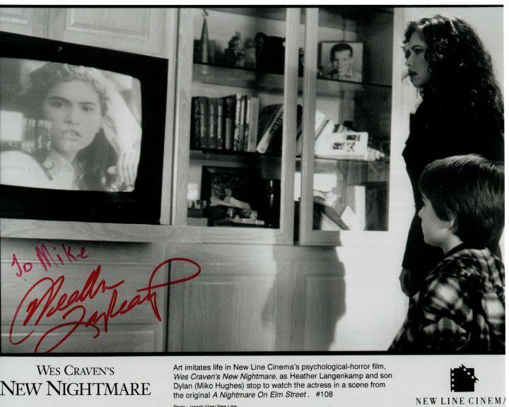 HEATHER LANGENKAMP Signed A NIGHTMARE ON ELM STREET Photo Poster paintinggraph - To Mike