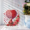 Love rose hot air balloon-Single Side Drill-5D DIY Craft Ornament
