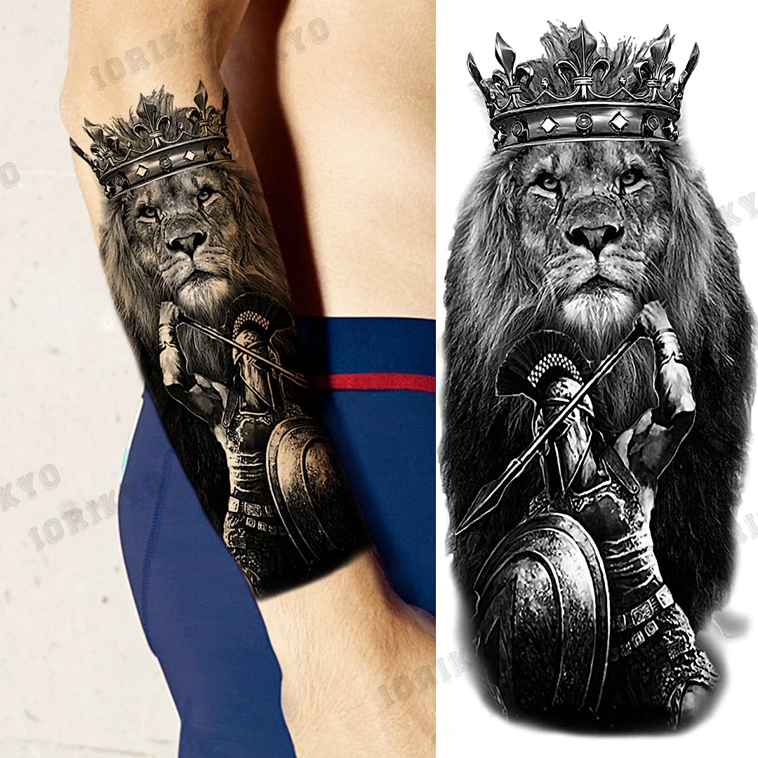 Realistic Devil Skeleton Temporary Tattoos For Men Adult Women Wolf Compass Gangster Fake Tattoo Washable Body Art Tatoo Sticker