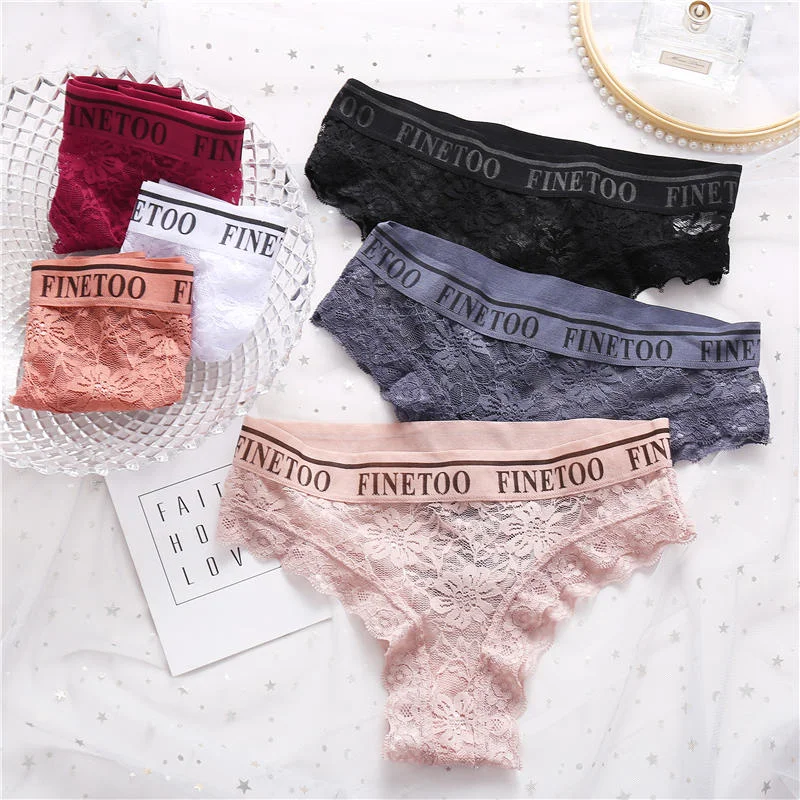 Billionm Lace Panties Women Sexy Underwear Briefs Floral Lace Female Underpants Solid Color Intimate Lingerie Women Panties M-XL