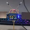 Handmade Cyberpunk Satellite Desk Clock with Wi-Fi Display