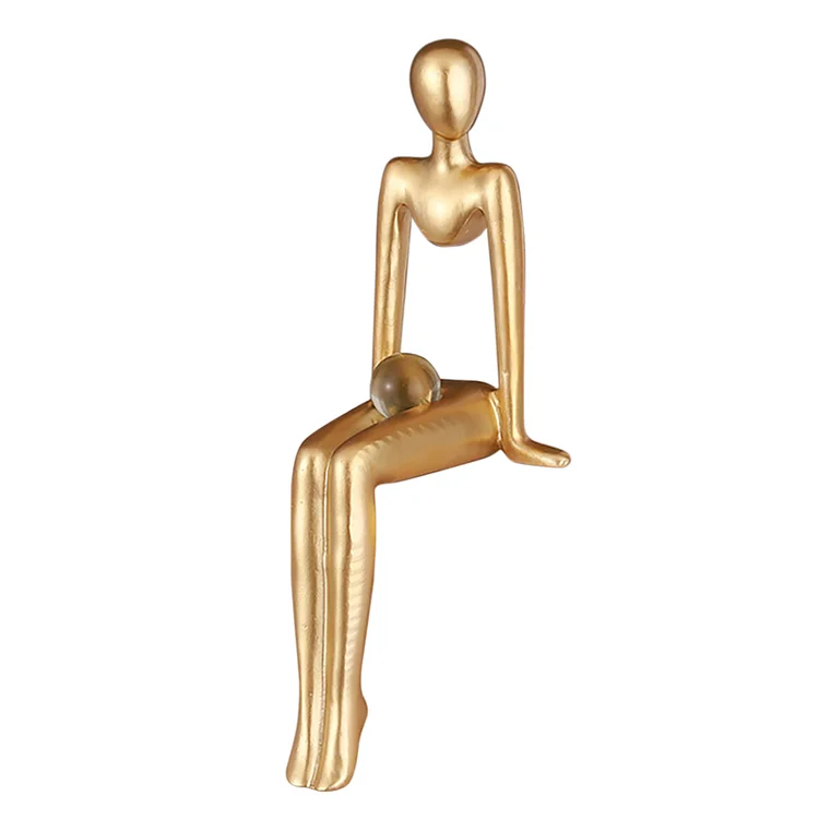 【Ornament】Home Decor Resin Ornaments-Creative Abstract Sitting Figure gbfke