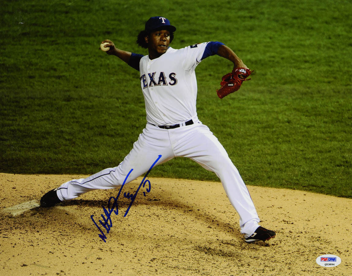 Neftali Feliz SIGNED 11x14 Photo Poster painting Texas Rangers PSA/DNA AUTOGRAPHED