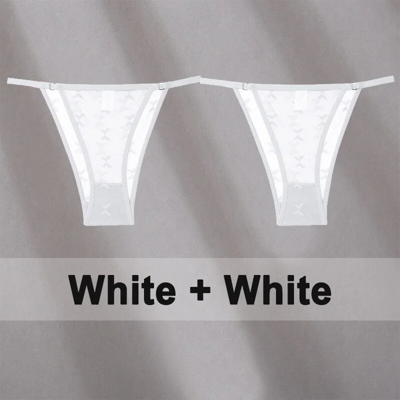 Billionm Lace Panties for Women Solid Color Intimates Underwear Perspective Low Waist Underpants Female Soft Breathbale Lingerie