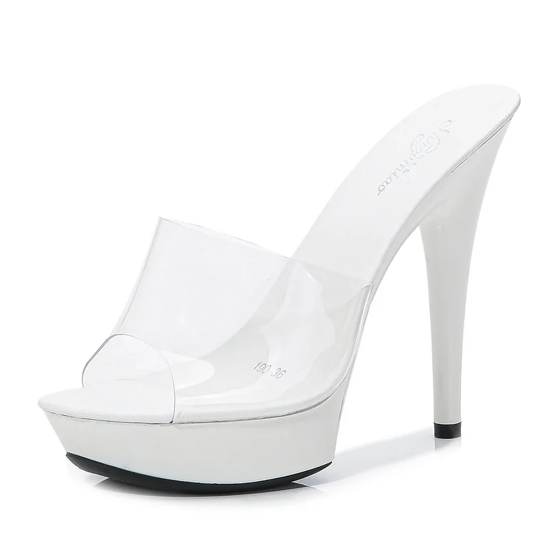 Tanguoant Tanguoant A Word With Slippers Female 2023 New Summer Fashion 13CM Joker Web Celebrity Sexy High Heels Fine Heel