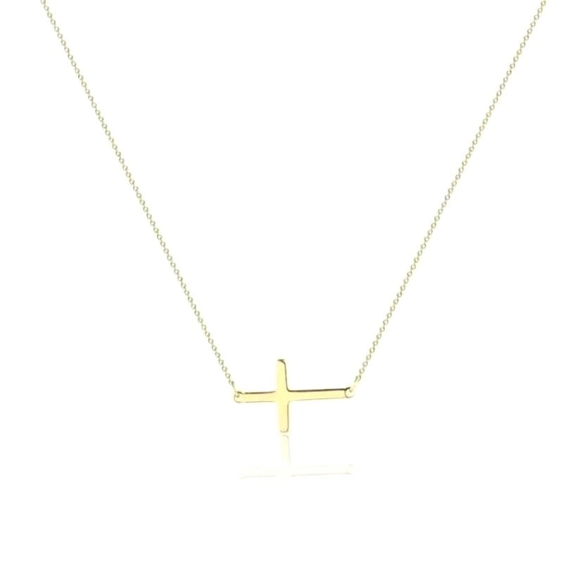 925 Sterling Silver Plating Cross Pendant Necklace