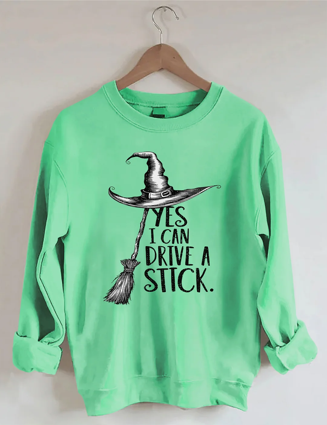 Yes I Can Drive A Stick Halloween Sweatshirt