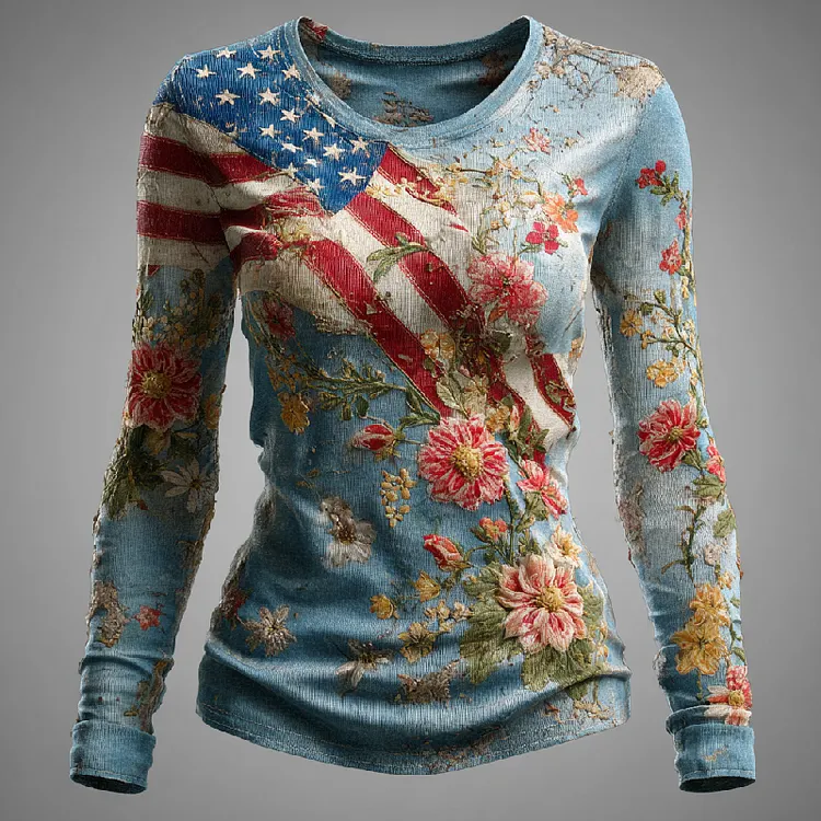 US 250th Anniversary Art Print Long-Sleeve T-Shirt