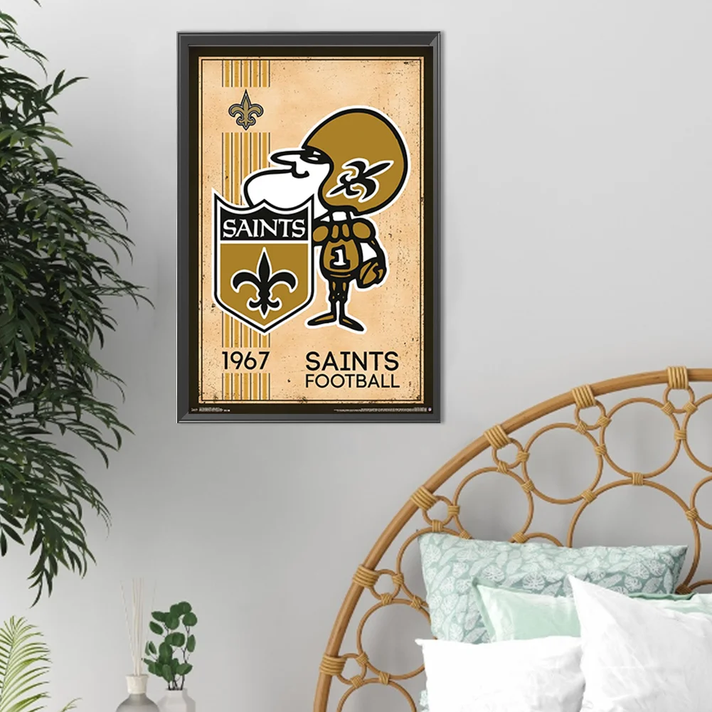 Diamond Painting - Full Round Drill - New Orleans Saints(Canvas|30*45cm)