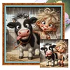 Sunshine Girl Cow-11CT Stamped Cross Stitch 40*40cm