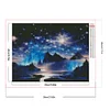 (50*40cm)Starry Night Mountain River - Round Partial AB Drill Diamond Painting