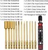 12 in 1 Hex Screw Driver Set Hexagon Screwdriver Wrench Tool Kit 1.5mm 2.0mm 2.5mm for Multi-Axis FPV Racing Drone RC Quadcopter Car (12 in 1 Red)