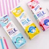 Creative Stationery Milk Box Shape Student Pens Storage Bag Back to School Gift