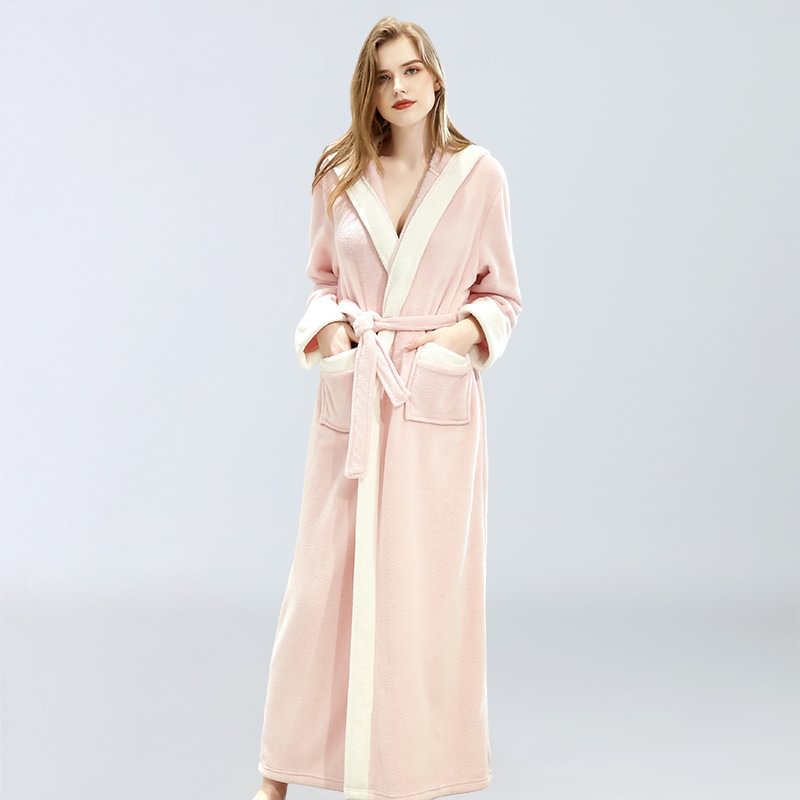Hooded Nightdress For Women Morning Gowns Long Robe Hoodies