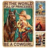 4PCS Cowgirl - Vintage Metal Signs Set - 20*30cm - Western