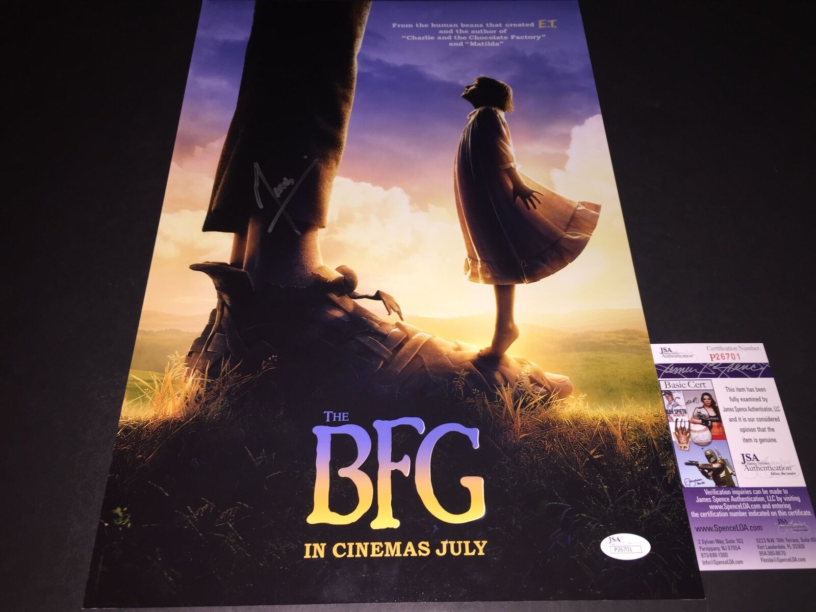 Mark Rylance The BFG Autographed Signed 12x18 Photo Poster painting JSA COA