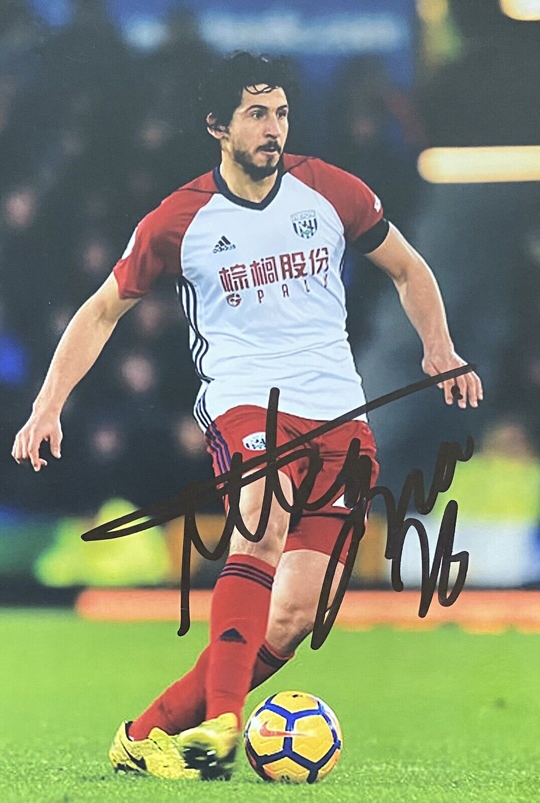 Ahmed Hegazi Genuine Hand Signed West Brom 6X4 Photo Poster painting