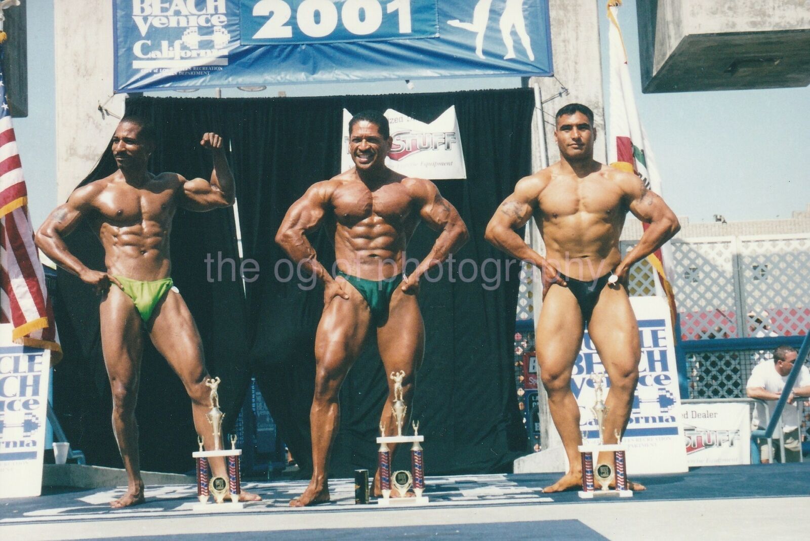 Muscle Men FOUND Photo Poster paintingOriginal VENICE BEACH CALIFORNIA 92 8 G