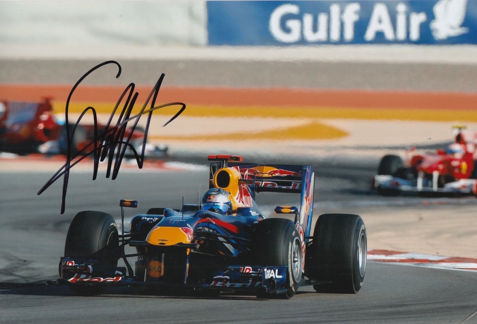 Sebastian Vettel Hand Signed Red Bull F1 12x8 Photo Poster painting 2.