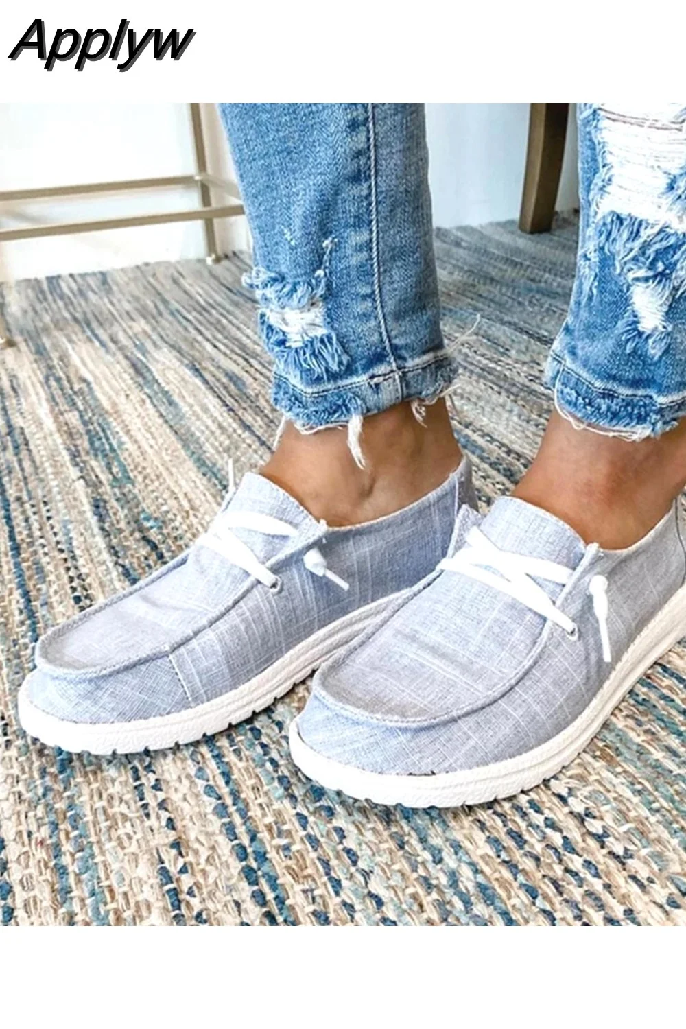 Applyw Shoes For Women Casual Shoes Lace Up Lofers Ladies Summer Women Slip On Sneakers Mocassin Femme Zapatos De Mujer 2023