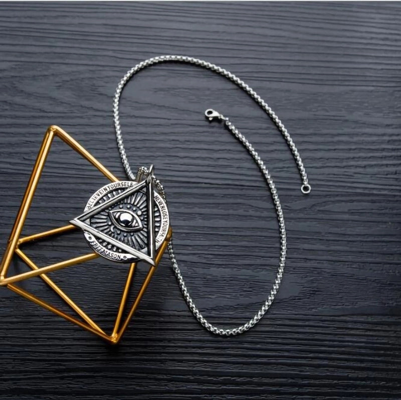 Retro Devil's Eye Alloy Plating Unisex Pendant Necklace