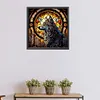 Wolf Glass Painting-Paint by Numbers Acrylic Painting 40*40CM