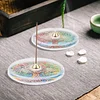 4pcs DIY Diamond Painting Incense Tray Incense Burner Stick Holder (Tree Life)