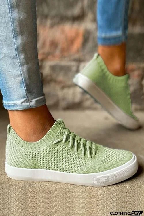 Knit Elastic Band Sneakers