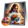 Diamond Painting-DIY Full Round Drill Jesus Earth（40*40CM)